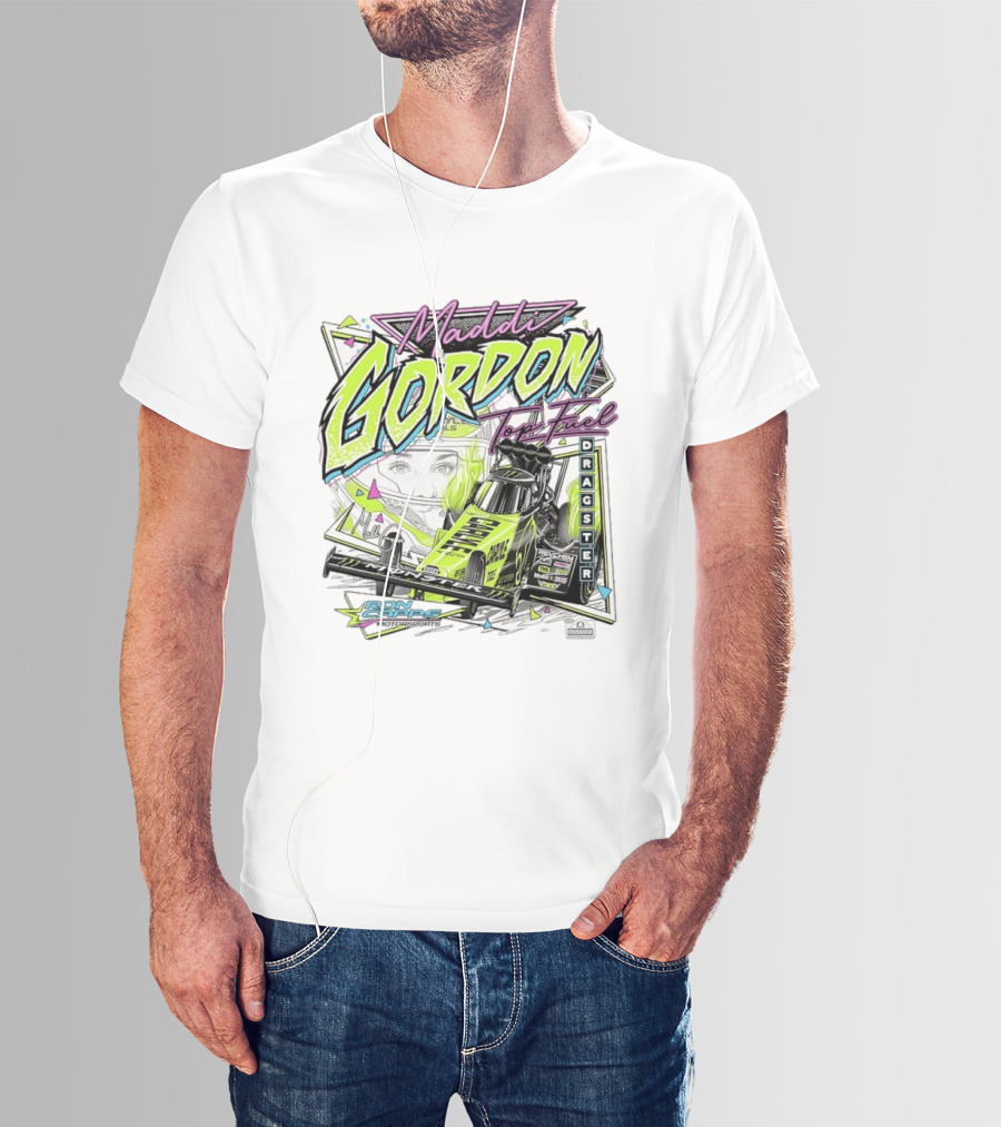 Maddi Gordon Top Fuel Dragster Ron Capps Motorsports Neon T-Shirt