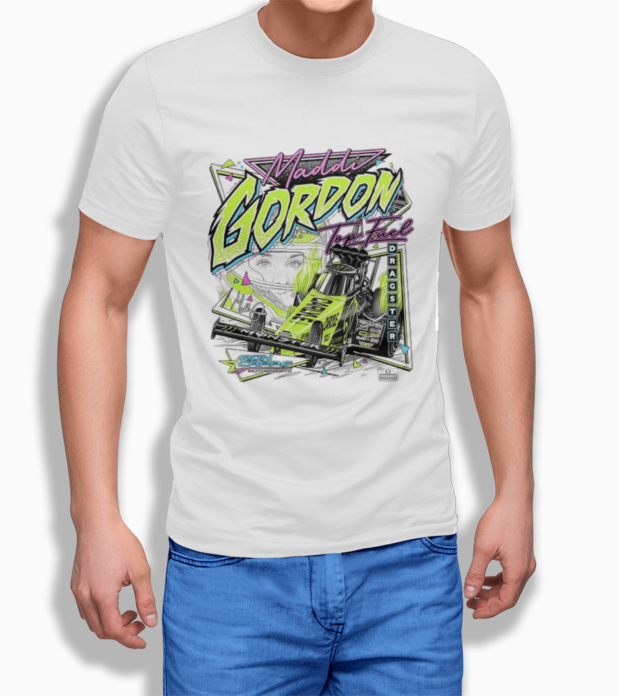 Maddi Gordon Top Fuel Dragster Ron Capps Motorsports Neon T-Shirt