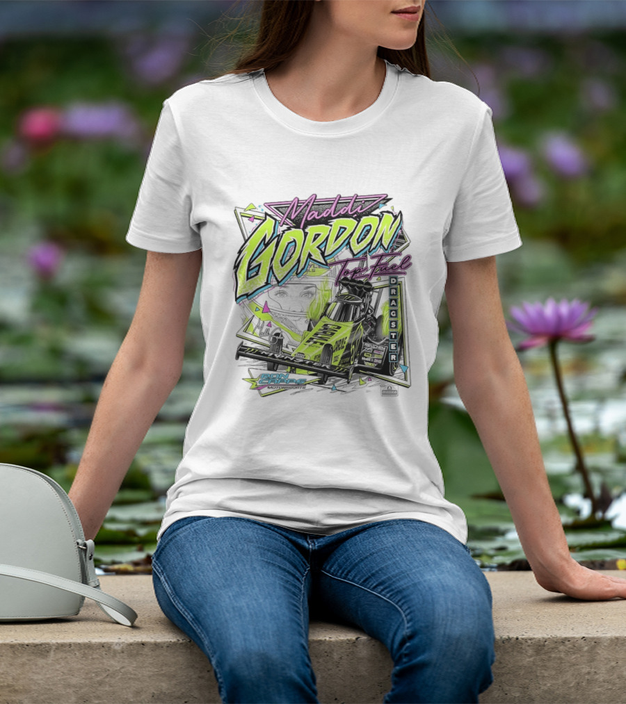 Maddi Gordon Top Fuel Dragster Ron Capps Motorsports Neon T-Shirt