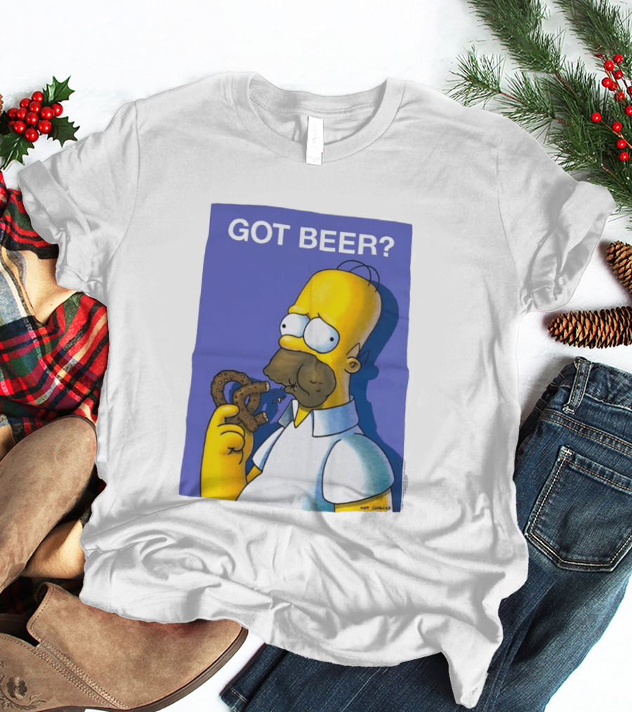 Got Beer Homer Eating Pretzel T-Shirt