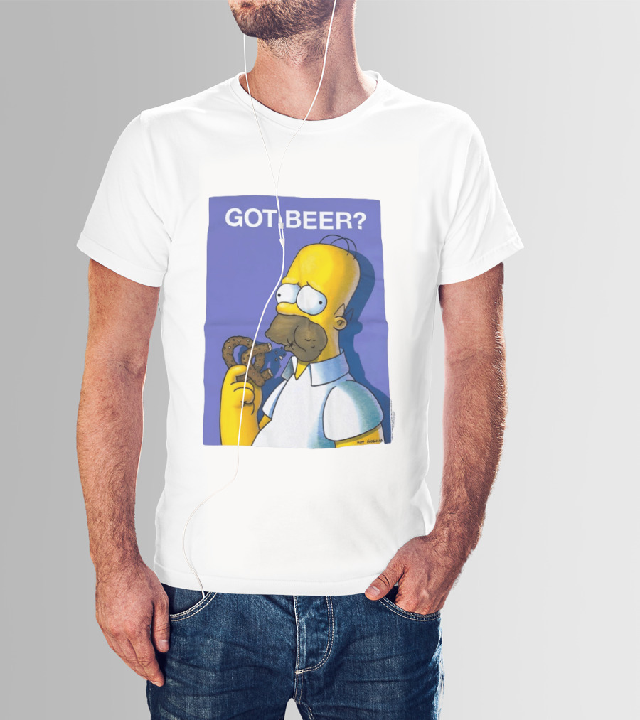 Got Beer Homer Eating Pretzel T-Shirt