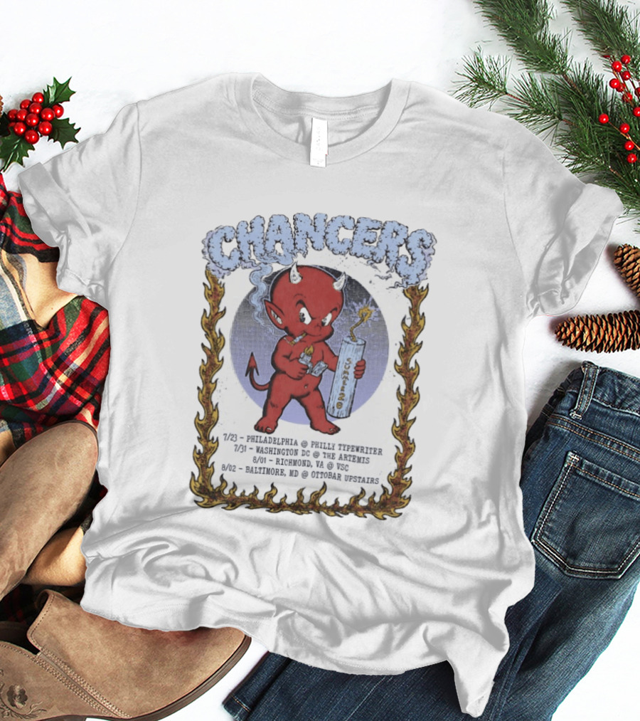 Chancers Hot Stuff The Little Devil Smoking Tour 2026 Philly Washington Richmond Baltimore T-Shirt