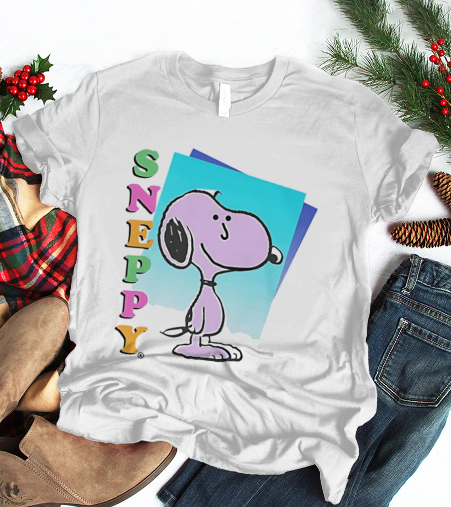 Sneppy Obvious Plant 1991 Bootleg Snoopy Cartoon Character With Multicolored T-Shirt