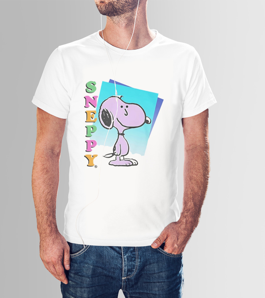 Sneppy Obvious Plant 1991 Bootleg Snoopy Cartoon Character With Multicolored T-Shirt