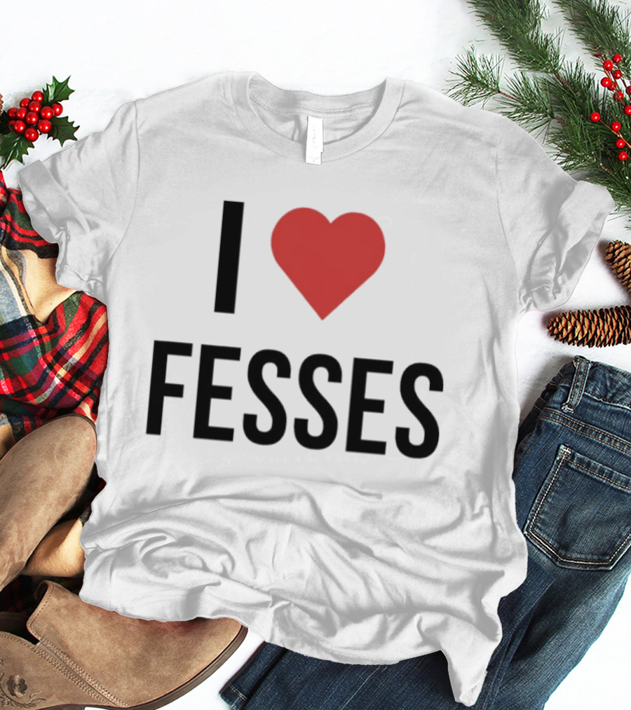 I Heart Fesses Bold Red Heart T-Shirt