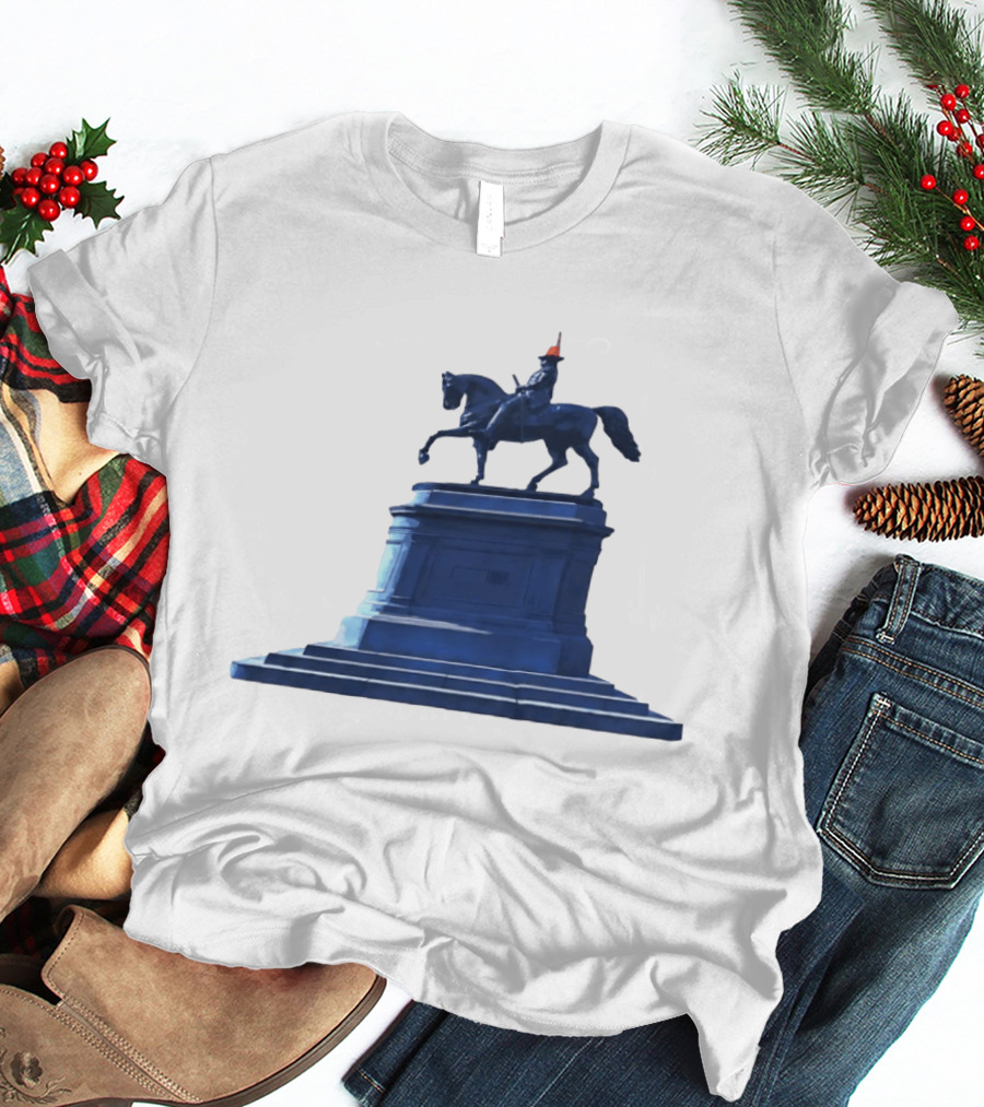 No Scotland No Party Tartan Takeover USA '26 Equestrian Statue With Traffic Cone T-Shirt