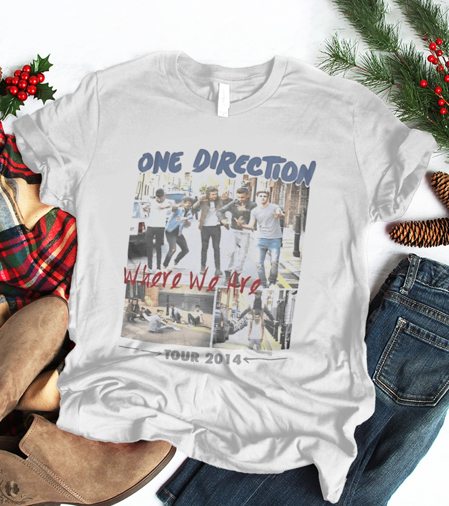 One Direction Where We Are Tour 2014 Collage Streets Photos T-Shirt