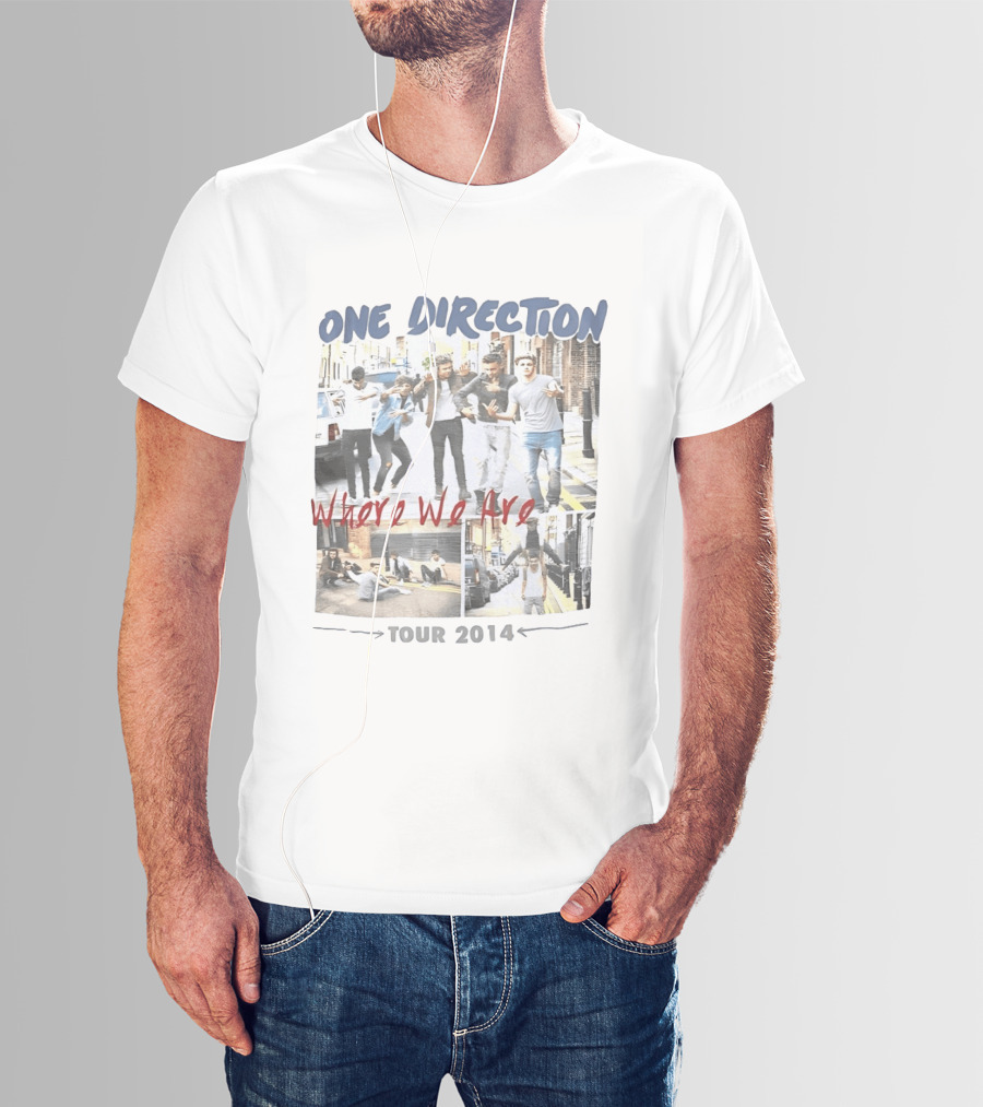 One Direction Where We Are Tour 2014 Collage Streets Photos T-Shirt