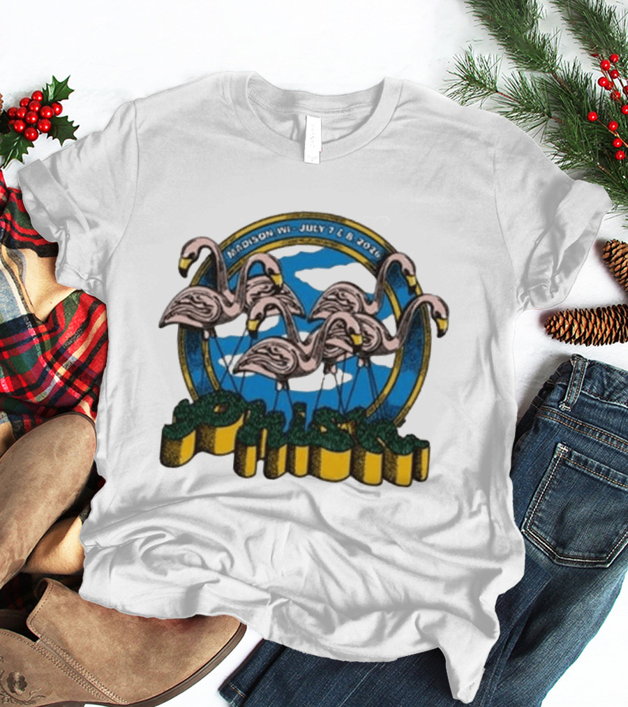 Madison WI July 7 8 2026 Phish Flamingos Event T-Shirt