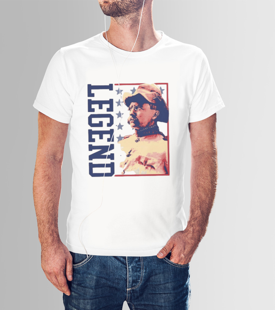 Legend Teddy Roosevelt Stars Iconic Figure T-Shirt