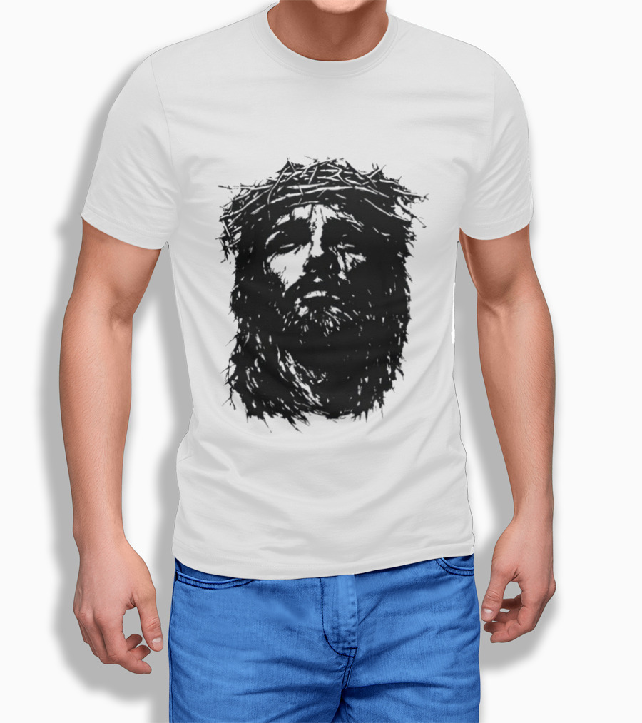Unforsaken No Greater Love Jesus Crown Of Thorns Face T-Shirt