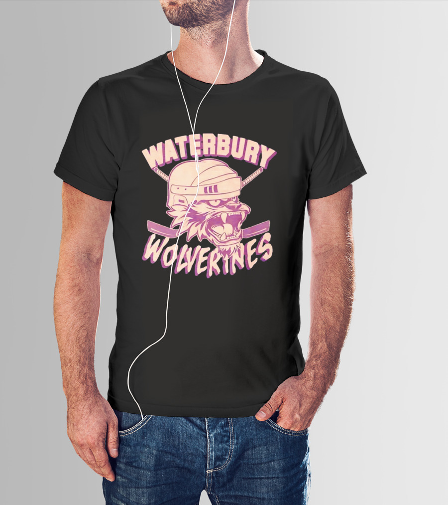 Waterbury Wolverines Happy Gilmore Hockey Helmet Wolverine T-Shirt