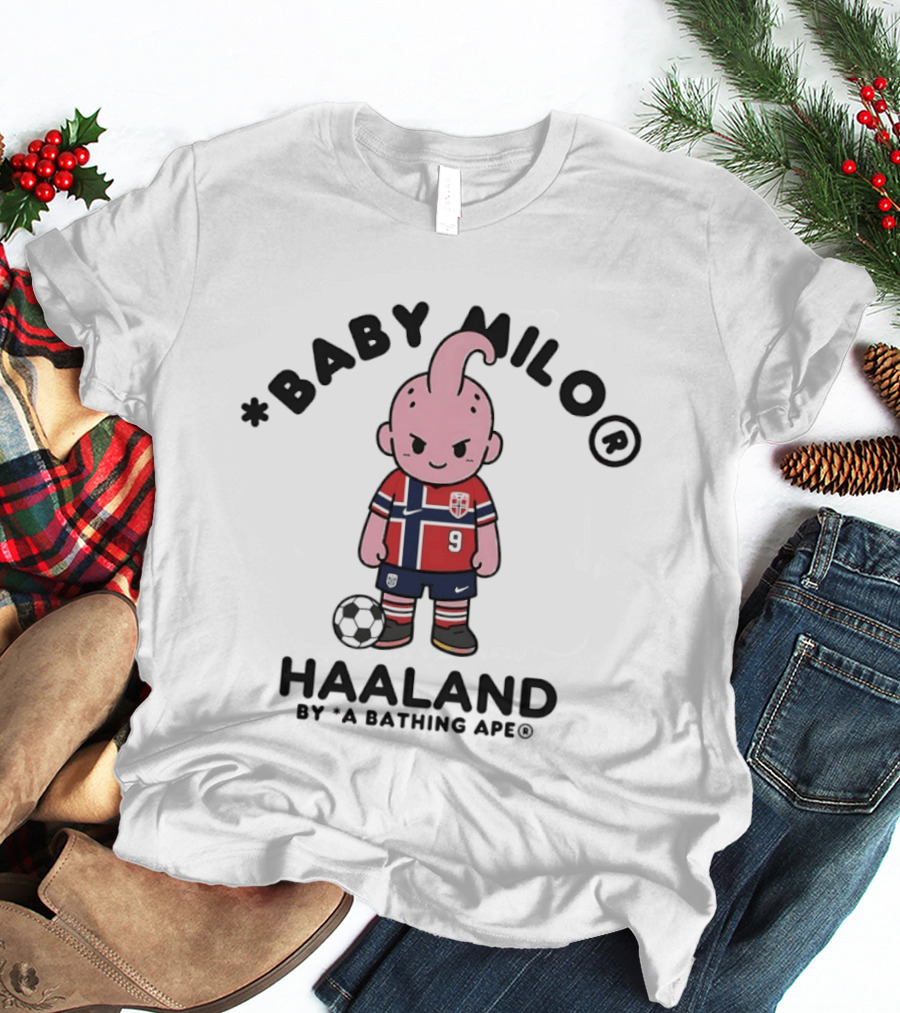 Baby Milo Haaland A Bathing Ape Norway Football T-Shirt