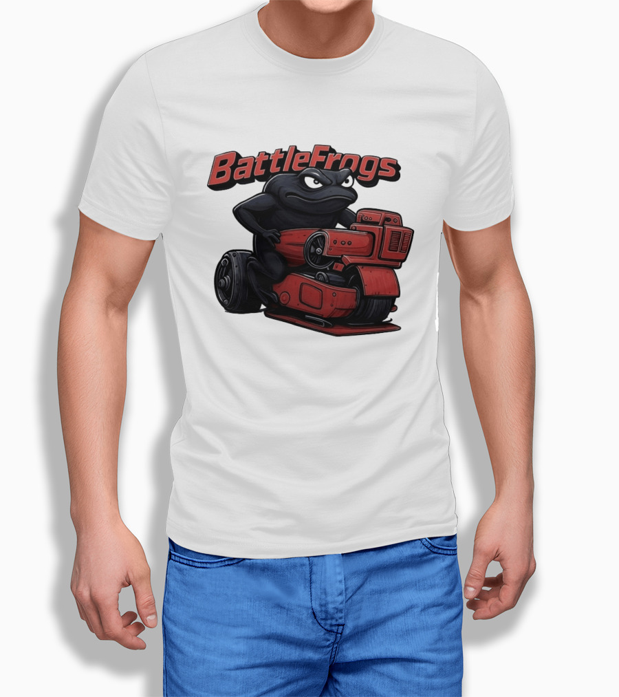 BattleFrogs Frog Riding Red Motorcycle T-Shirt