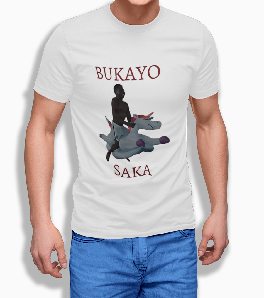 Bukayo Saka Riding Unicorn Arsenal Football T-Shirt