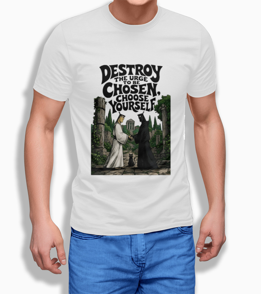 Destroy The Urge To Be Chosen Choose Yourself Samurai Jack Ancient Ruins Scene T-Shirt