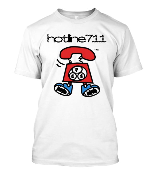 Hotline711 Retro Telephone Cartoon T-Shirt