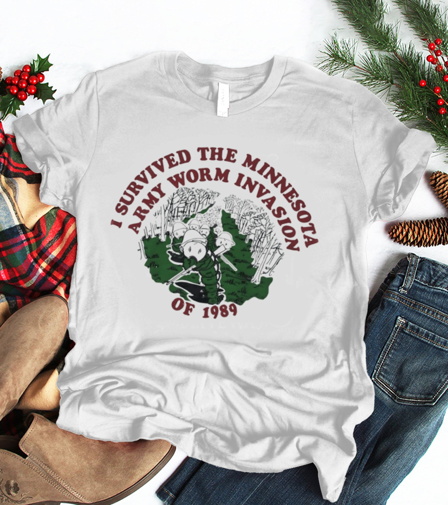 I Survived The Minnesota Army Worm Invasion Of 1989 Vintage Forest Troop T-Shirt