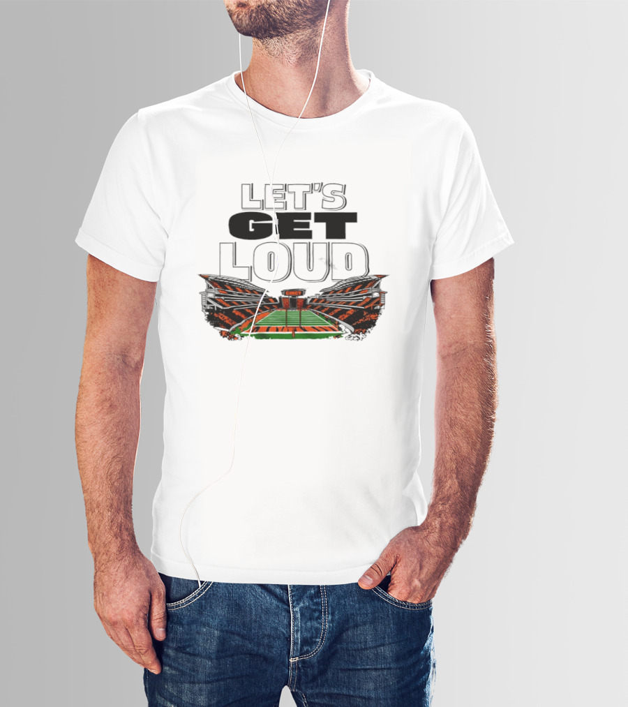 Let's Get Loud Cincinnati Bengals Cincy Football Stadium T-Shirt