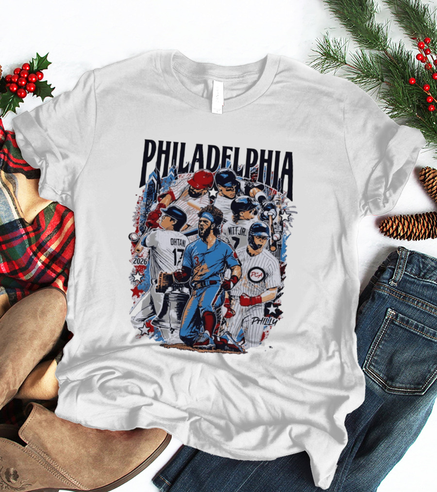 Philadelphia Ohtani Witt Jr 2026 Baseball Montage Philly PCA T-Shirt