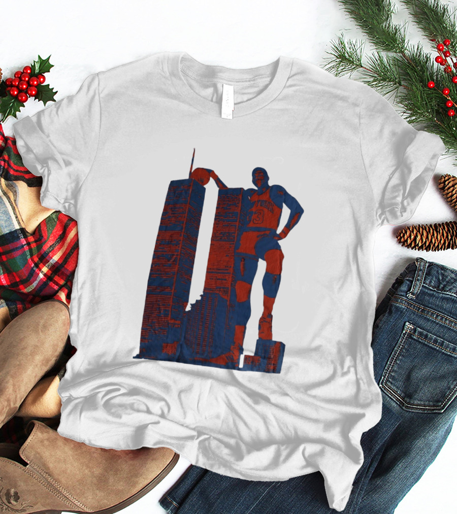 Patrick Ewing New York Knicks Twin Towers Basketball T-Shirt