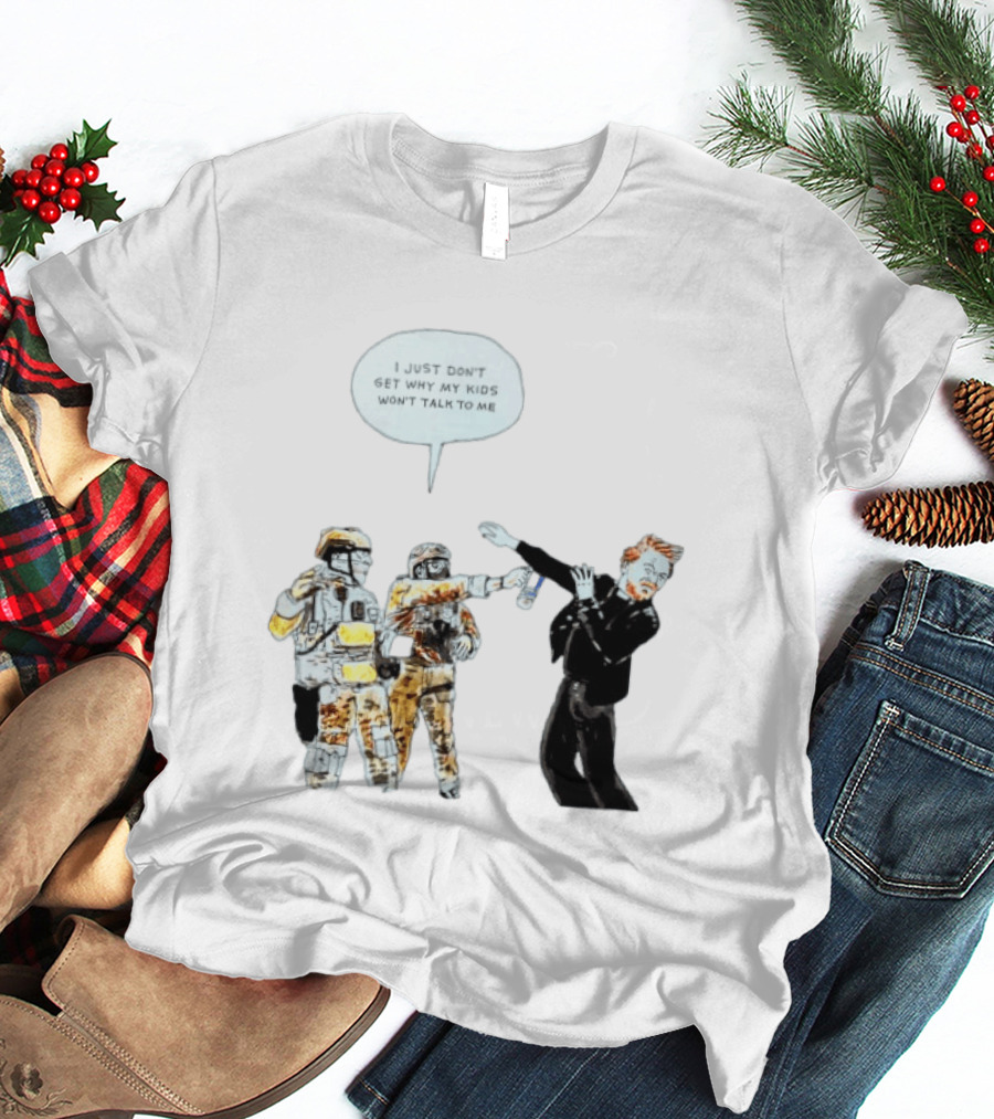 Priest With Soldiers And Kids Speech Bubble T-Shirt