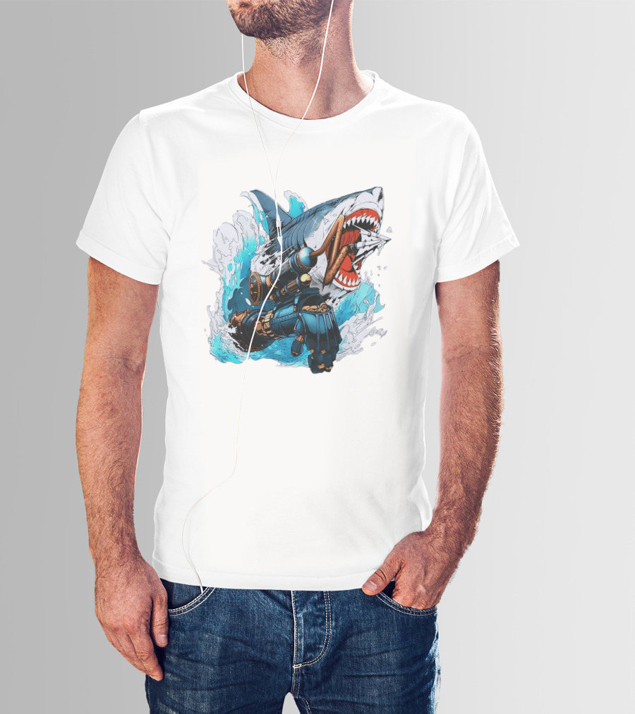 Steampunk Shark Lies Of P Puppet String Adventure Magic T-Shirt