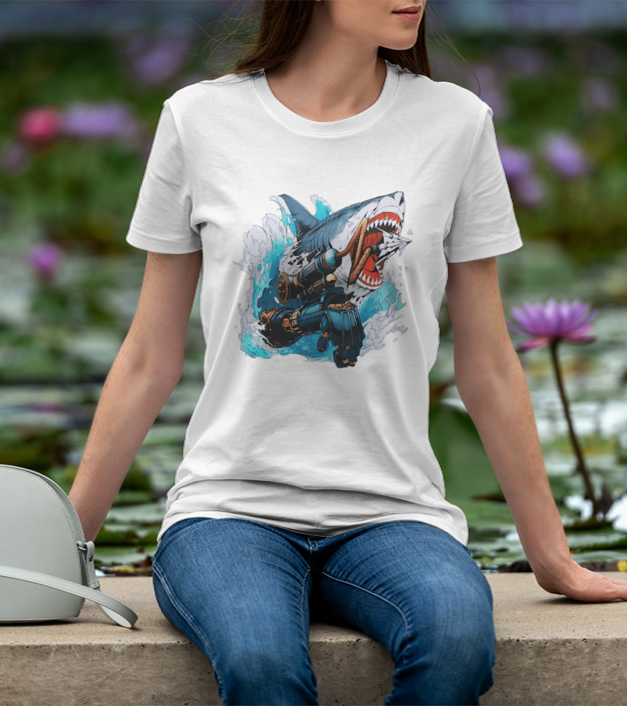 Steampunk Shark Lies Of P Puppet String Adventure Magic T-Shirt