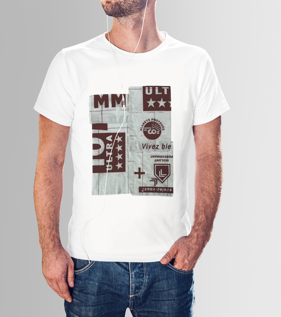 MM ULTRA Planete Protegee Moins De CO2 Vivez Bien Eco Friendly T-Shirt