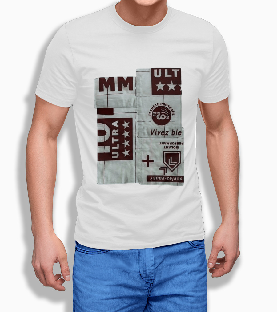 MM ULTRA Planete Protegee Moins De CO2 Vivez Bien Eco Friendly T-Shirt