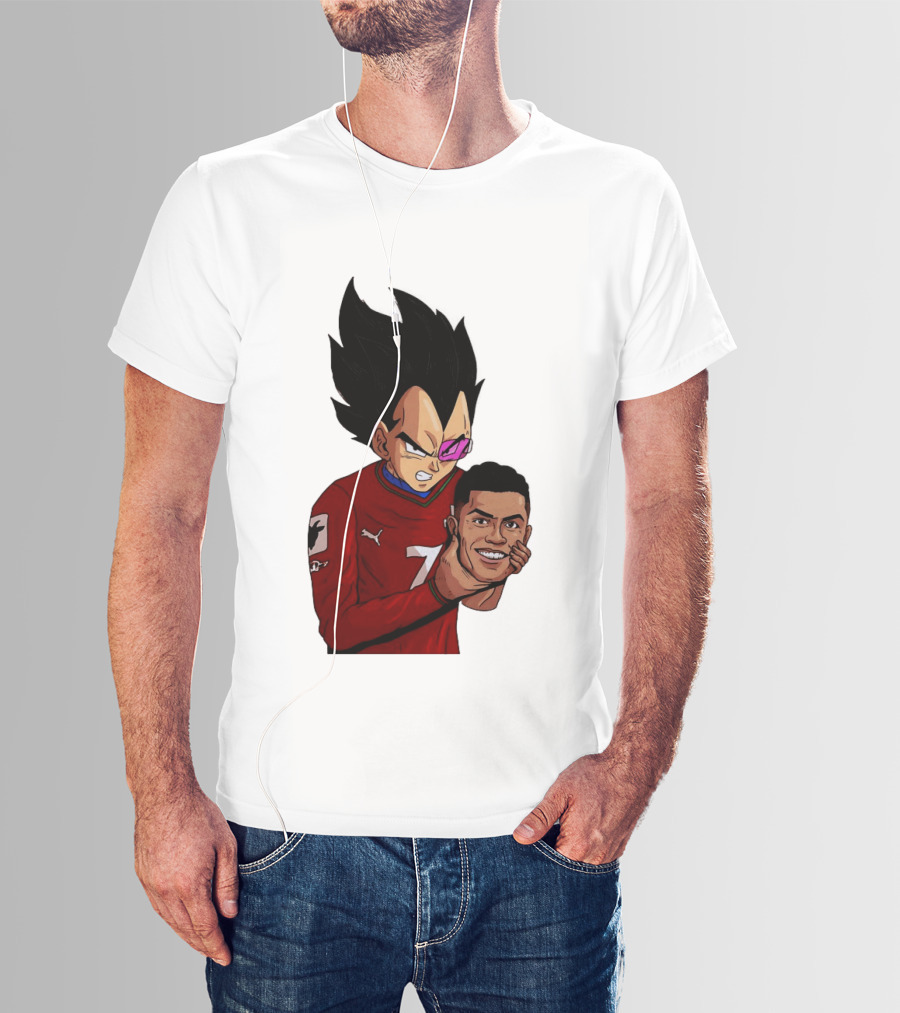 Vegeta Holding Ronaldo Head Puma Jersey Collaboration T-Shirt