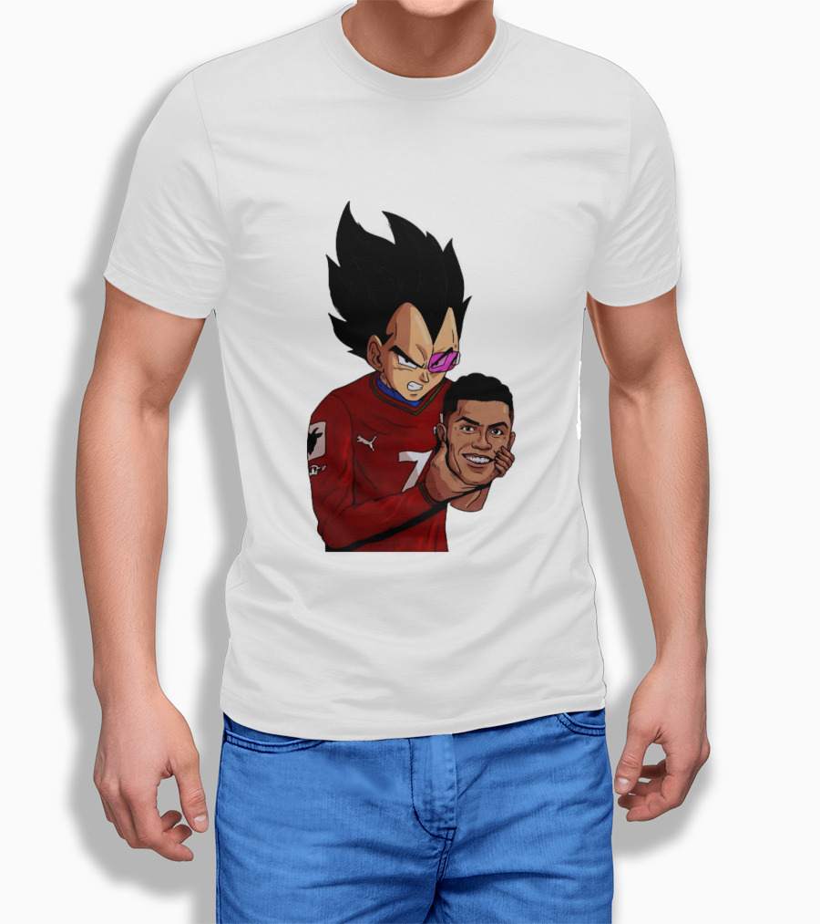 Vegeta Holding Ronaldo Head Puma Jersey Collaboration T-Shirt