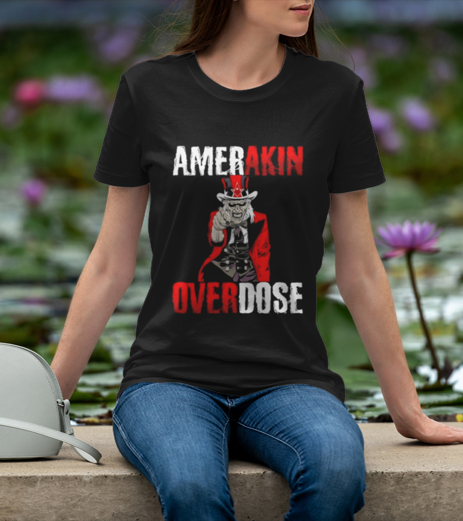 Amerakin Overdose Uncle Sam Horror Industrial Metal T-Shirt