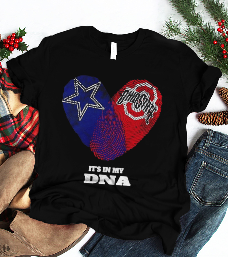 Dallas Cowboys Star And Ohio State Buckeyes Logo It's In My DNA T-Shirt
