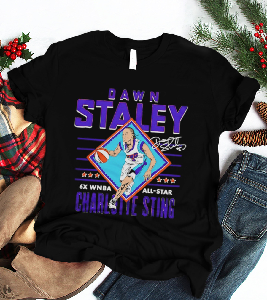 Dawn Staley Charlotte Sting 6x WNBA All Star Basketball Legend T-Shirt