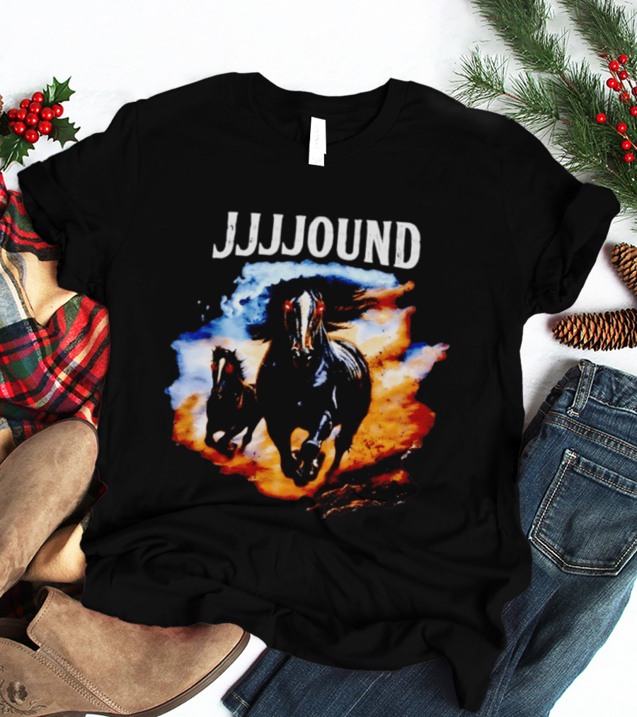 JJJJound 90s Horses Running With Fiery T-Shirt