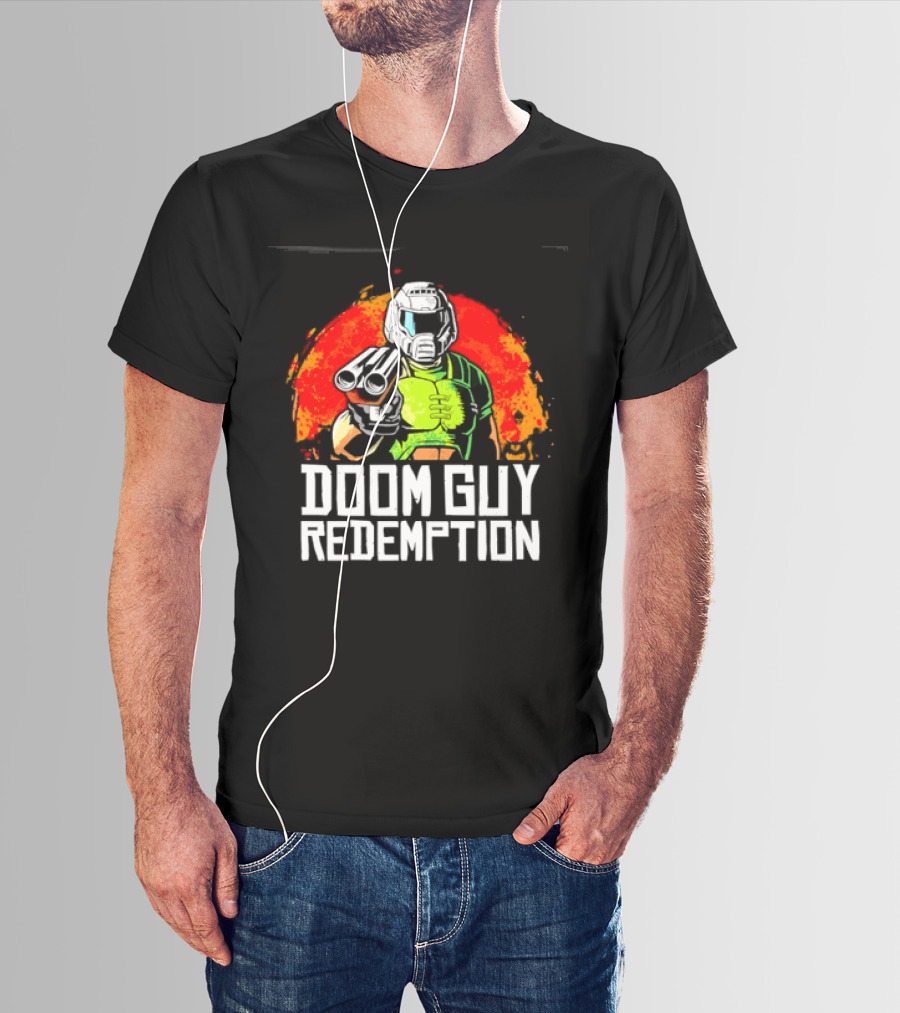 Doom Guy Redemption Video Game FPS Gaming Action T-Shirt
