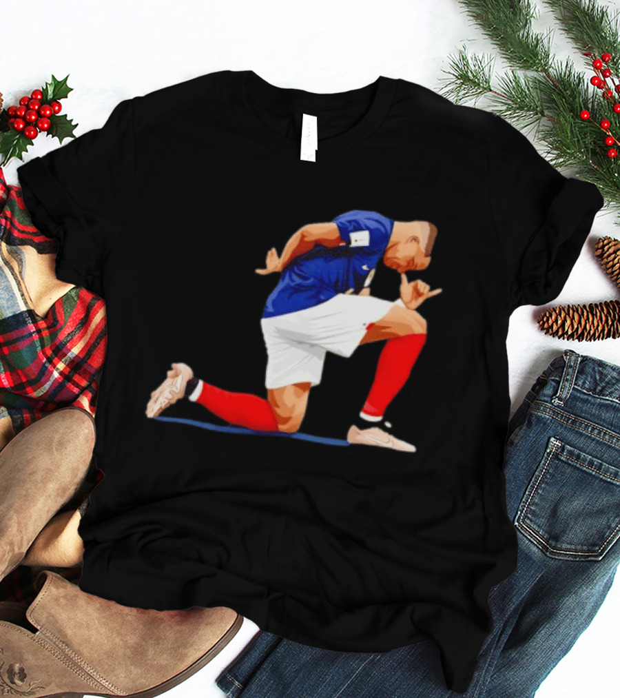 France National Team Kylian Mbappe Celebration Iconic Pose T-Shirt