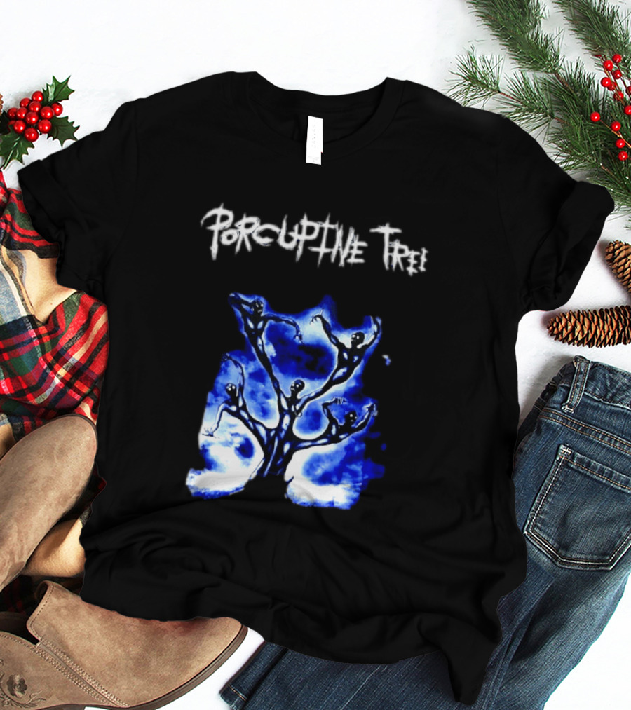 Porcupine Tree Ecelna Rock And Roll Blue Abstract Figures T-Shirt