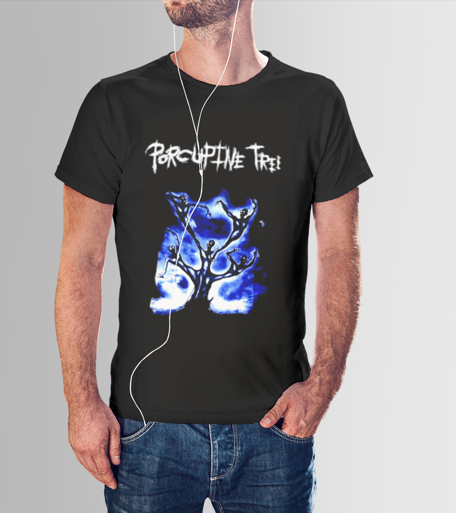 Porcupine Tree Ecelna Rock And Roll Blue Abstract Figures T-Shirt