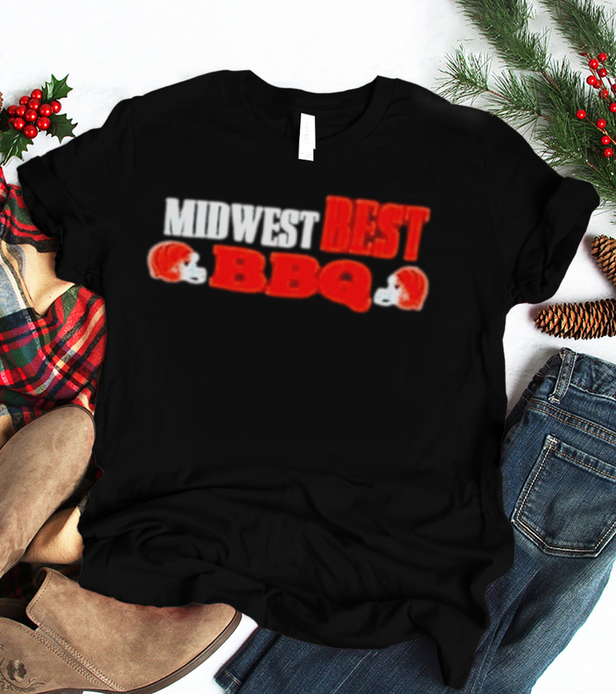 Midwest Best BBQ Cincinnati Bengals Football Helmets T-Shirt