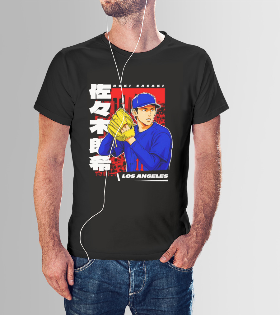 Roki Sasaki Los Angeles Baseball Japanese T-Shirt