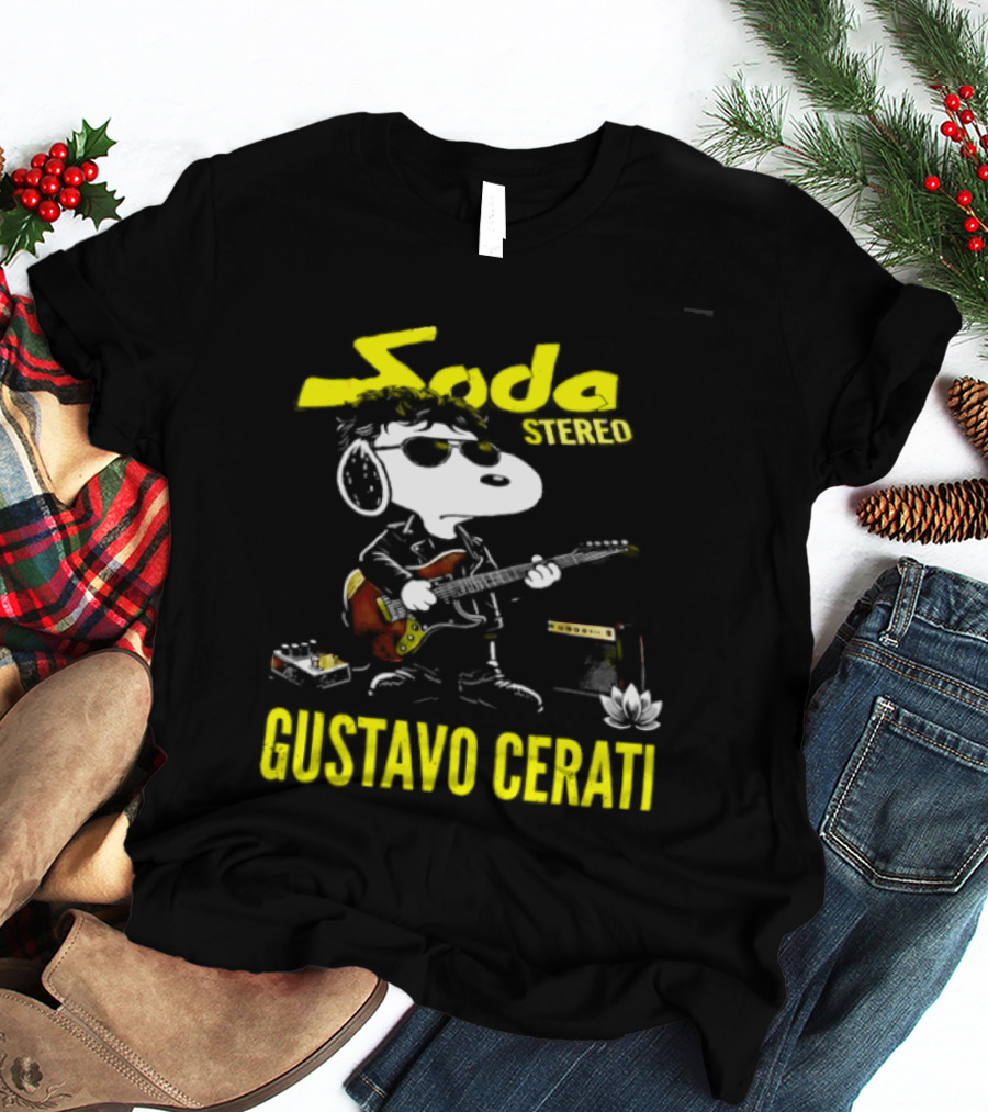 Soda Stereo Snoopy Guitar Gustavo Cerati T-Shirt
