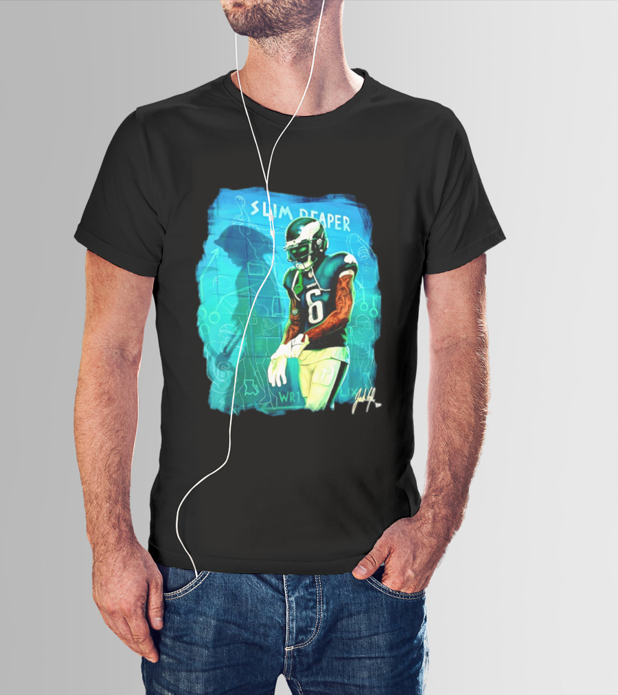 Philadelphia Eagles Devonta Smith Slim Reaper Phantom Six WR1 T-Shirt
