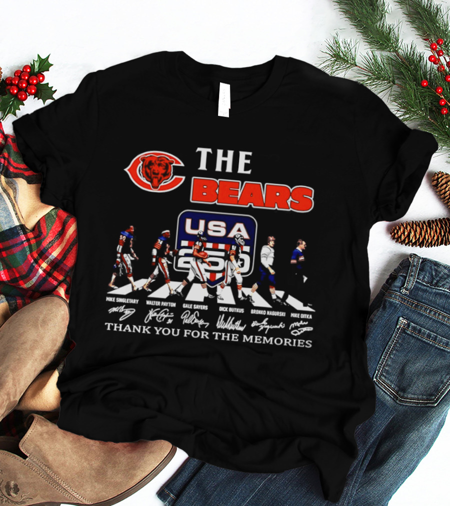 The Chicago Bears USA Football Legends Thank You For The Memories T-Shirt