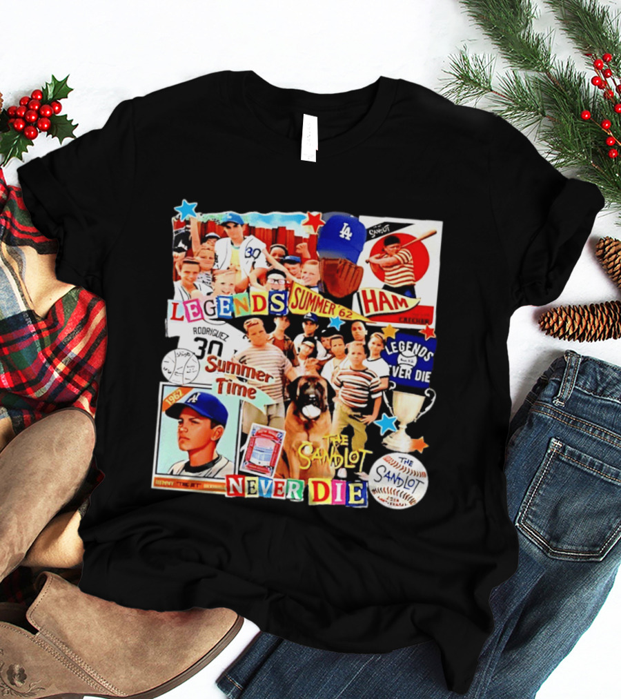 Sandlot Legends Summer 62 Benny The Jet Rodriguez Legends Never Die T-Shirt