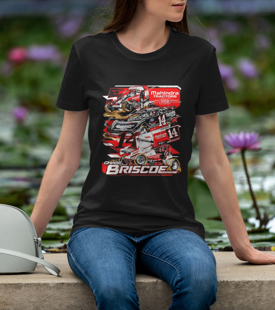 Chase Briscoe Mahindra Tractors Official Tractor Of Tough 14 Racing Collage T-Shirt