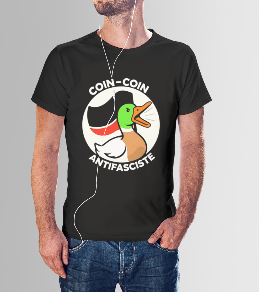 Coin Coin Antifasciste Duck Antifa Protest T-Shirt