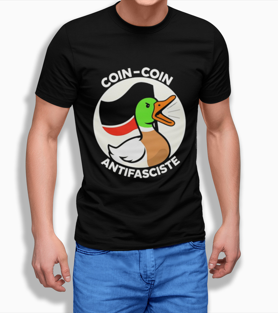 Coin Coin Antifasciste Duck Antifa Protest T-Shirt