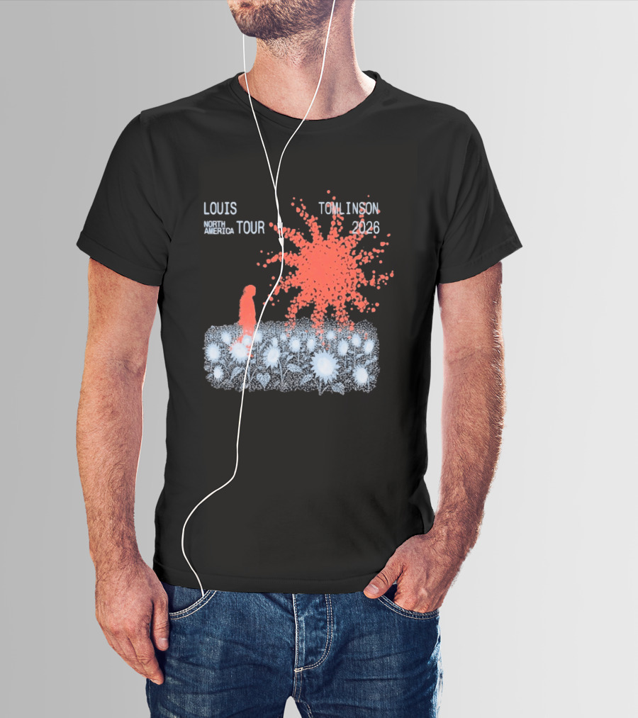 Louis Tomlinson North America Tour 2026 Sunflower Field Explosion T-Shirt